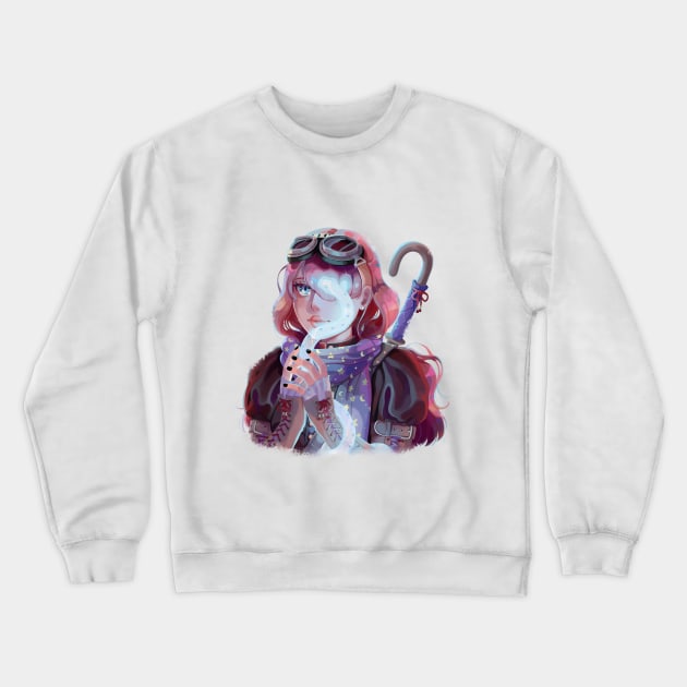 A Girl and her Moon Snake Crewneck Sweatshirt by mavzell